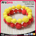 Fashion silicon bead bracelet cheap for full color events